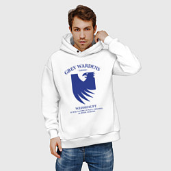 Толстовка оверсайз мужская Grey Wardens - Dragon Age, цвет: белый — фото 2