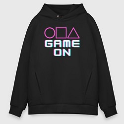 Толстовка оверсайз мужская Squid game on, цвет: черный