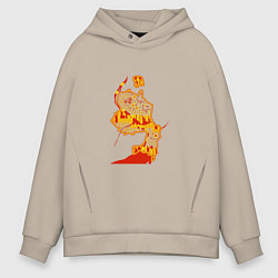 Толстовка оверсайз мужская НСК, цвет: миндальный