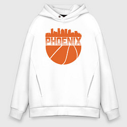 Толстовка оверсайз мужская Phoenix basketball, цвет: белый