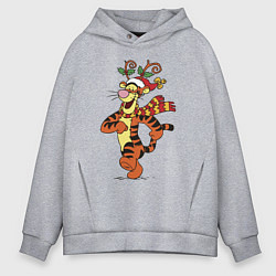 Толстовка оверсайз мужская Winnie the pooh - tigger, цвет: меланж