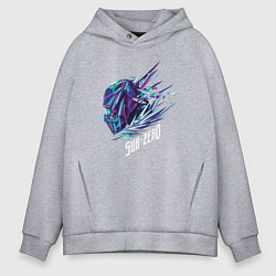Толстовка оверсайз мужская Саб-Зиро Мортал Комбат, цвет: меланж