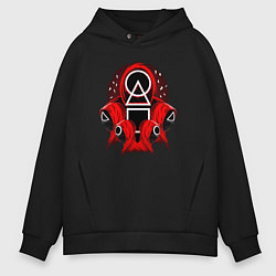 Толстовка оверсайз мужская Squid game life, цвет: черный