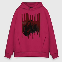 Толстовка оверсайз мужская Teriffier постер, цвет: маджента