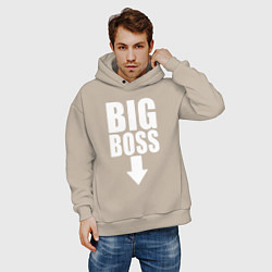 Толстовка оверсайз мужская Big boss arrow, цвет: миндальный — фото 2