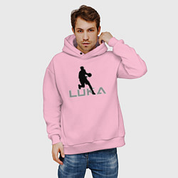 Толстовка оверсайз мужская Luka basketball, цвет: светло-розовый — фото 2