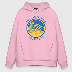 Толстовка оверсайз мужская Golden fog coffee, цвет: светло-розовый