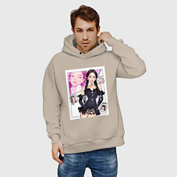 Толстовка оверсайз мужская Blackpink - Jennie, цвет: миндальный — фото 2