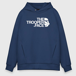 Толстовка оверсайз мужская The trooper face, цвет: тёмно-синий