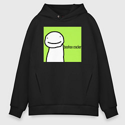 Толстовка оверсайз мужская Dream boohoo cracker Minecraft, цвет: черный