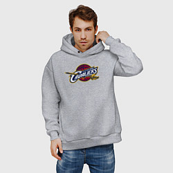 Толстовка оверсайз мужская Cleveland Cavaliers, цвет: меланж — фото 2