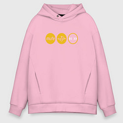 Толстовка оверсайз мужская Depeche Mode - mute records ltd, цвет: светло-розовый