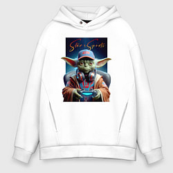 Толстовка оверсайз мужская Star eSports - Yoda, цвет: белый