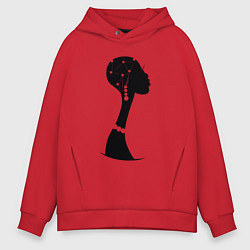 Толстовка оверсайз мужская Woman Africa, цвет: красный