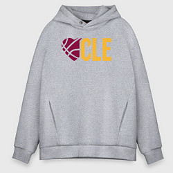 Толстовка оверсайз мужская Love Cleveland, цвет: меланж