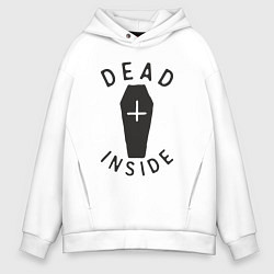 Толстовка оверсайз мужская Мёртвец внутри, цвет: белый