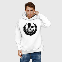 Толстовка оверсайз мужская Педиатр с ребенком, цвет: белый — фото 2