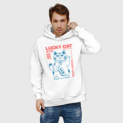 Толстовка оверсайз мужская Maneki neko, цвет: белый — фото 2