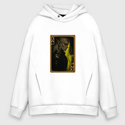 Толстовка оверсайз мужская Карта Аскейра Калионора: король треф, цвет: белый