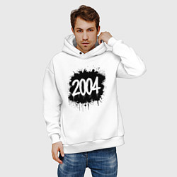 Толстовка оверсайз мужская 2004 всплеск краски, цвет: белый — фото 2