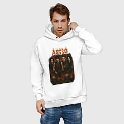 Толстовка оверсайз мужская Astro в стиле хэви метал, цвет: белый — фото 2