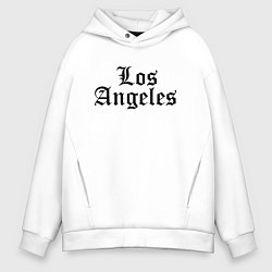 Толстовка оверсайз мужская Los Angeles - California USA, цвет: белый