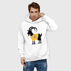 Толстовка оверсайз мужская Haliburton goat, цвет: белый — фото 2