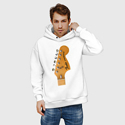 Толстовка оверсайз мужская Guitar Fender Stratocaster, цвет: белый — фото 2