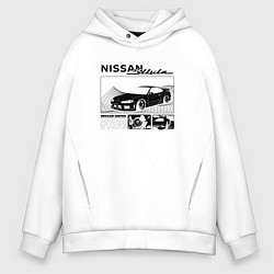 Толстовка оверсайз мужская Ниссан Сильвия, цвет: белый