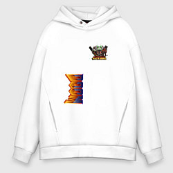 Толстовка оверсайз мужская Doom персонаж из игры, цвет: белый