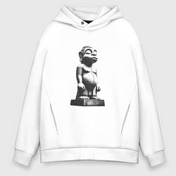 Толстовка оверсайз мужская Истукан, цвет: белый