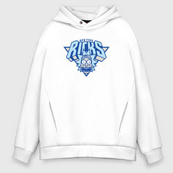 Толстовка оверсайз мужская New York Ricks, цвет: белый