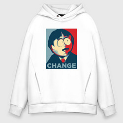 Толстовка оверсайз мужская Рэнди Марш постер, цвет: белый