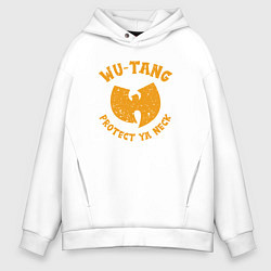 Толстовка оверсайз мужская Wu-Tang protect ya neck, цвет: белый
