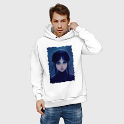 Толстовка оверсайз мужская Wednesday Addams 2, цвет: белый — фото 2