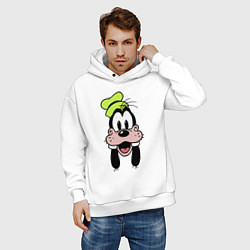 Толстовка оверсайз мужская Goofy head, цвет: белый — фото 2