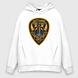 Толстовка оверсайз мужская Gotham city police, цвет: белый