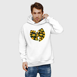 Толстовка оверсайз мужская Wu-Tang flowers, цвет: белый — фото 2
