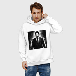 Толстовка оверсайз мужская Киану, цвет: белый — фото 2