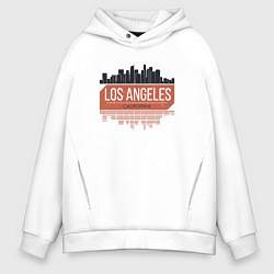 Толстовка оверсайз мужская Los Angeles - California, цвет: белый