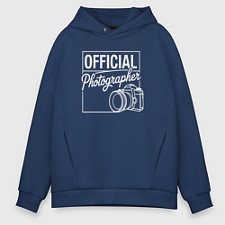 Толстовка оверсайз мужская Официальный фотограф, цвет: тёмно-синий