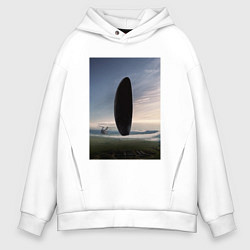 Толстовка оверсайз мужская Прибытие, цвет: белый