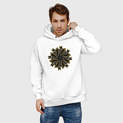 Толстовка оверсайз мужская Калейдоскоп Бэтмена, цвет: белый — фото 2