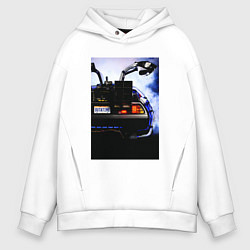 Толстовка оверсайз мужская Out a time, цвет: белый