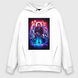 Толстовка оверсайз мужская John Wick movie, цвет: белый