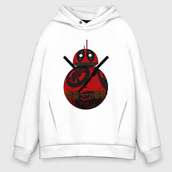 Толстовка оверсайз мужская Droid Deadpool, цвет: белый