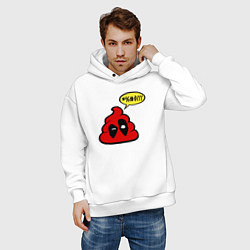 Толстовка оверсайз мужская Deadpool shit, цвет: белый — фото 2