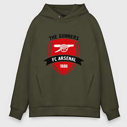 Толстовка оверсайз мужская FC Arsenal: The Gunners, цвет: хаки