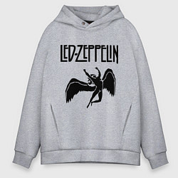 Толстовка оверсайз мужская Led Zeppelin, цвет: меланж
