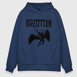 Толстовка оверсайз мужская Led Zeppelin, цвет: тёмно-синий